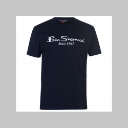 Ben Sherman tmavomodré pánske tričko s tlačeným logom materiál 100%bavlna